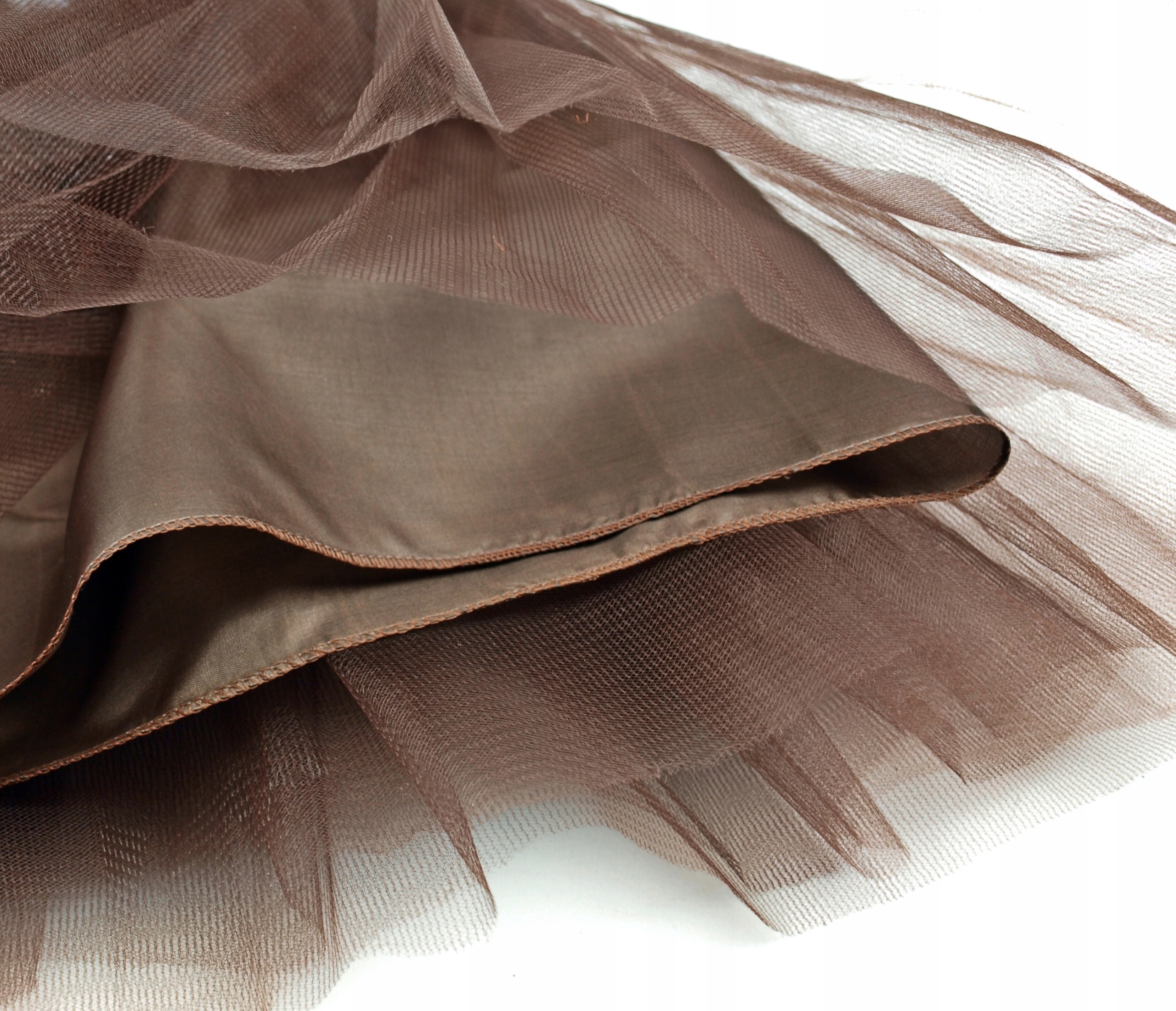 SPÓDNICZKA TIULOWA SPÓDNICA podszewką 40cm BRĄZOWA Marka inna