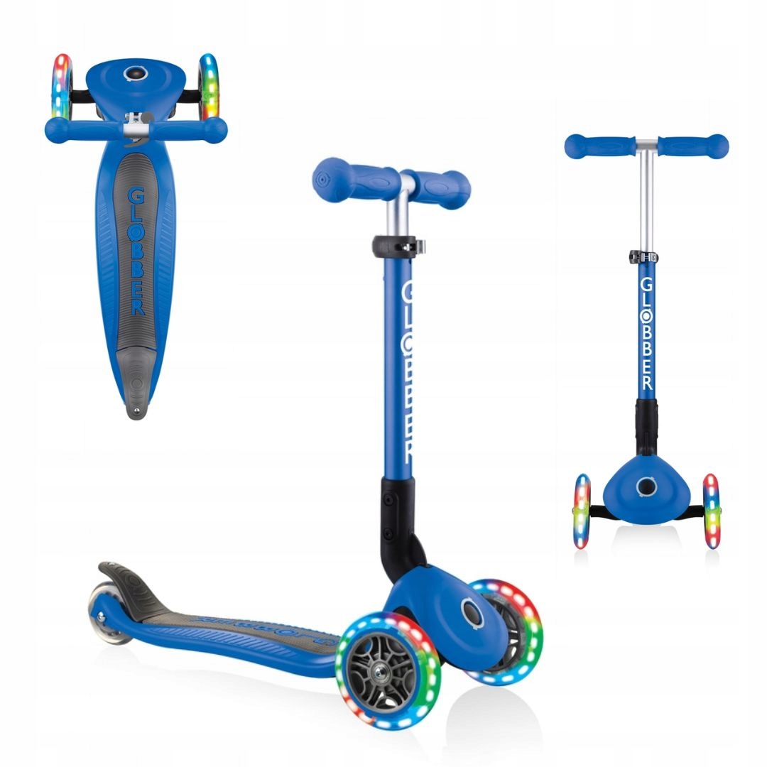 Hulajnoga jeździk dla maluchów regulowana balansowa 3 kołowa Led Globber