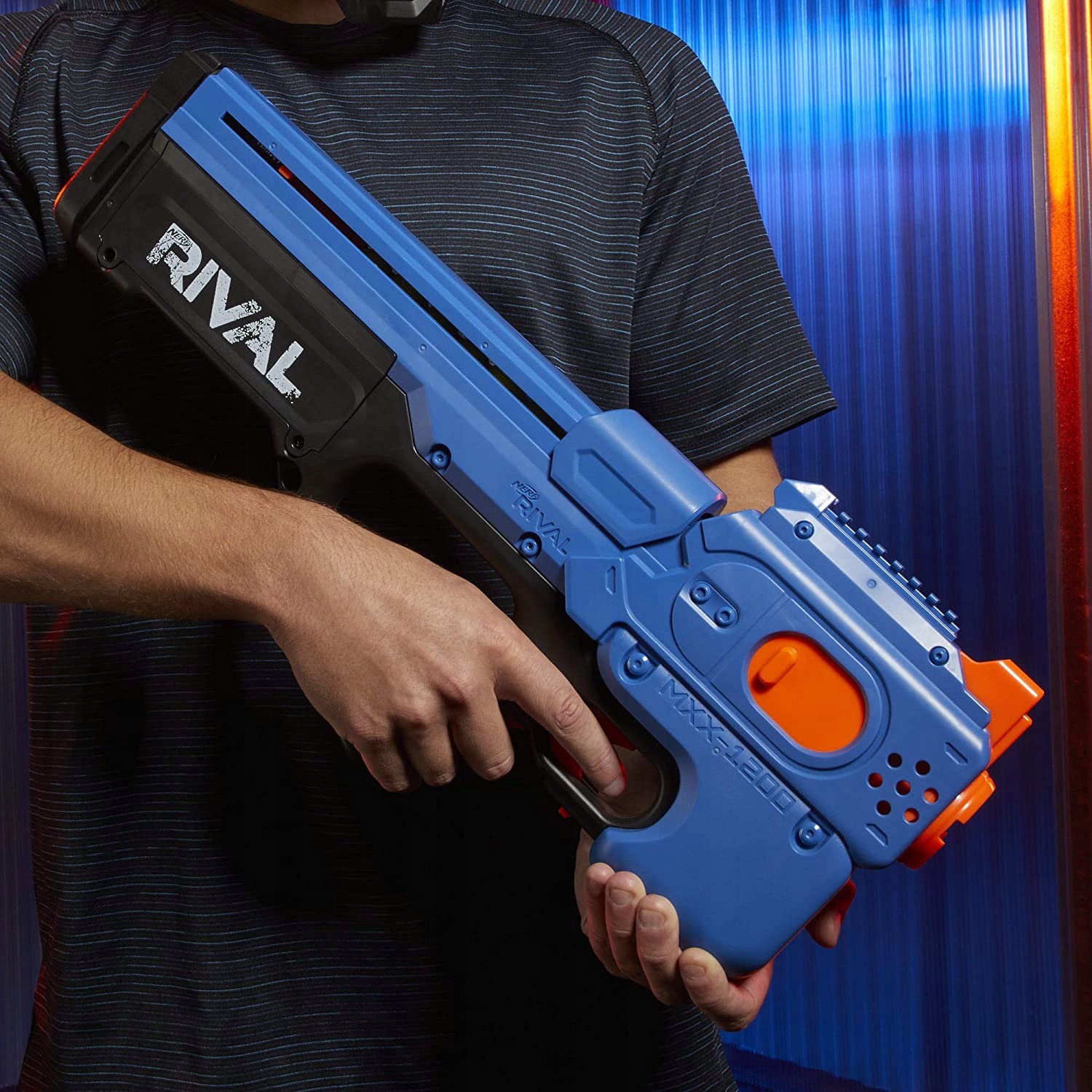PISTOLET NERF RIVAL Karabin automatyczny na baterie NA KULKI CHARGER Marka NERF