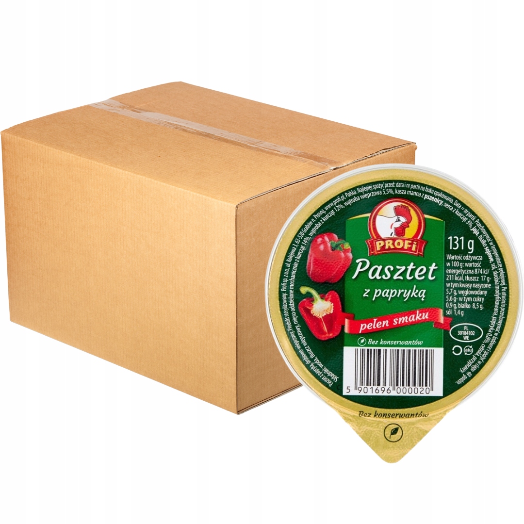 Levně Profi paštika s paprikami 131 g x 24 kusů