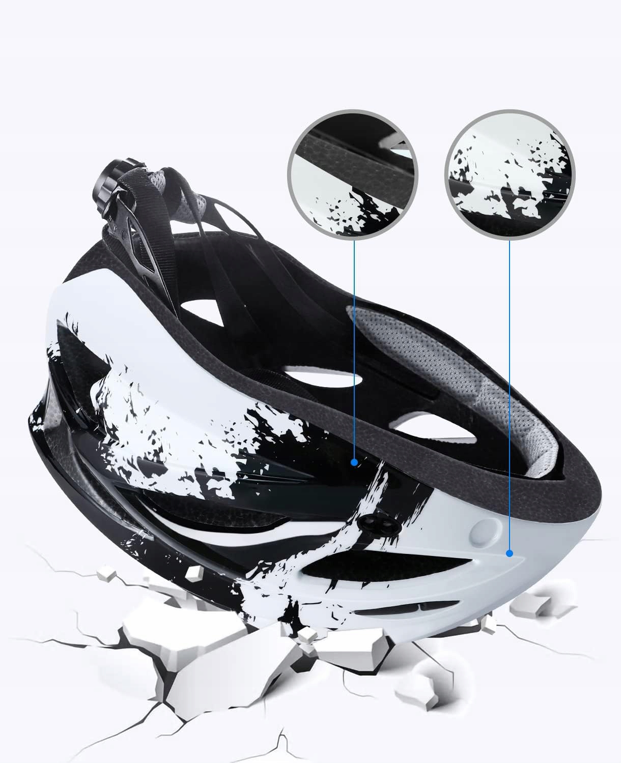 Cyklistická Přilba S Nabíjecím Usb Světlem A Brýlemi