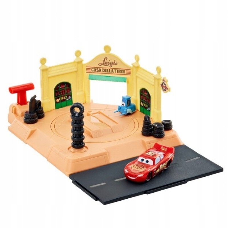 DISNEY CARS AUTA SKLEP Z OPONAMI LUIGIEGO + autko ZYGZAK Mc Queen Rodzaj pojazdu pojazdy z bajek