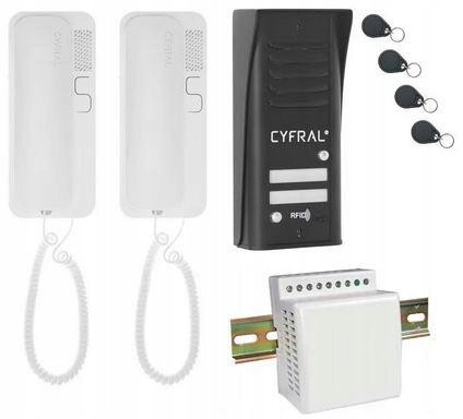 Domofon Cyfral Cosmo 2-LOKATORSKI Czarny