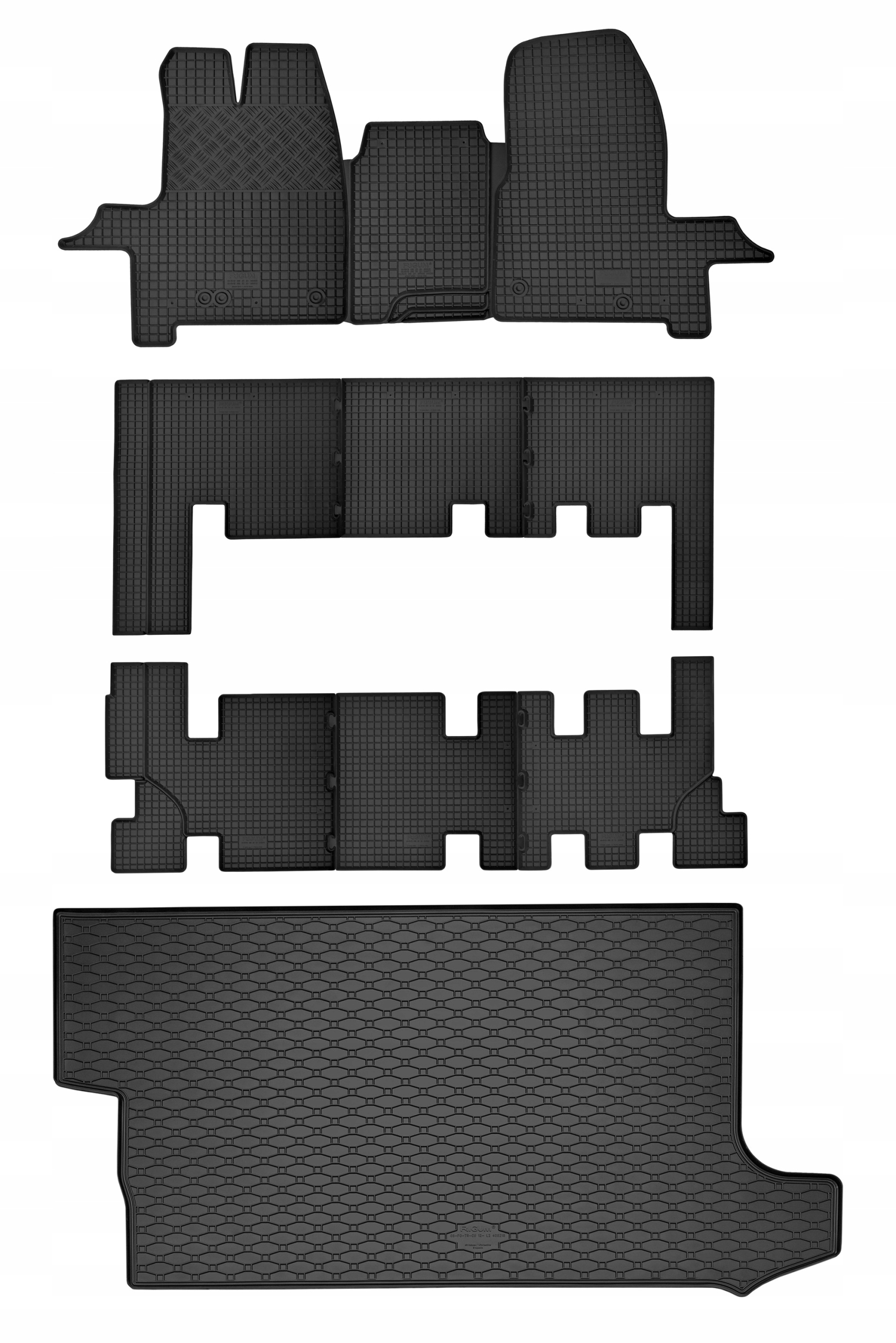 Dywaniki i mata do bagażnika do Ford Transit Custom L2, 8 miejsc 2012-2018