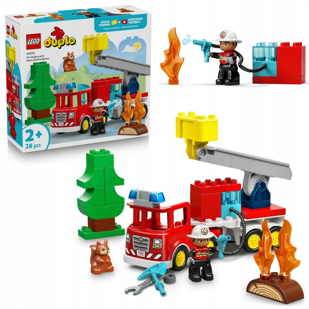 Lego Duplo Hasičský vůz Auto a figurka Záchranné vozidlo Stráž 10473