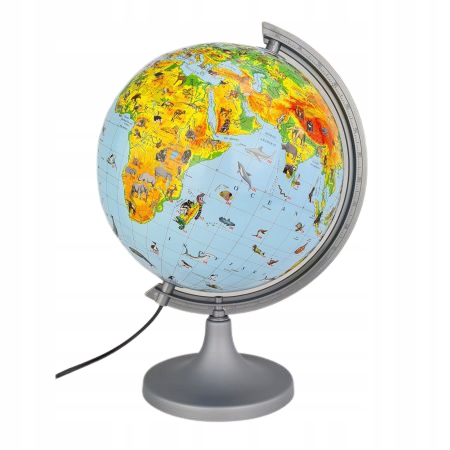 GLOBUS MAPA ZOOLOGICZNA - 25 cm PODŚWIETLANY