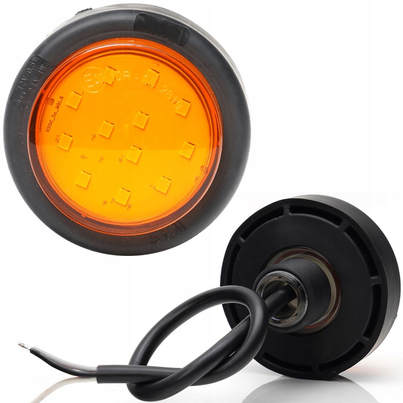 LAMPA QUAD 4X4 12V POMARAŃCZOWA KIERUNKOWSKAZ LED FI 60,6 mm WAŚ