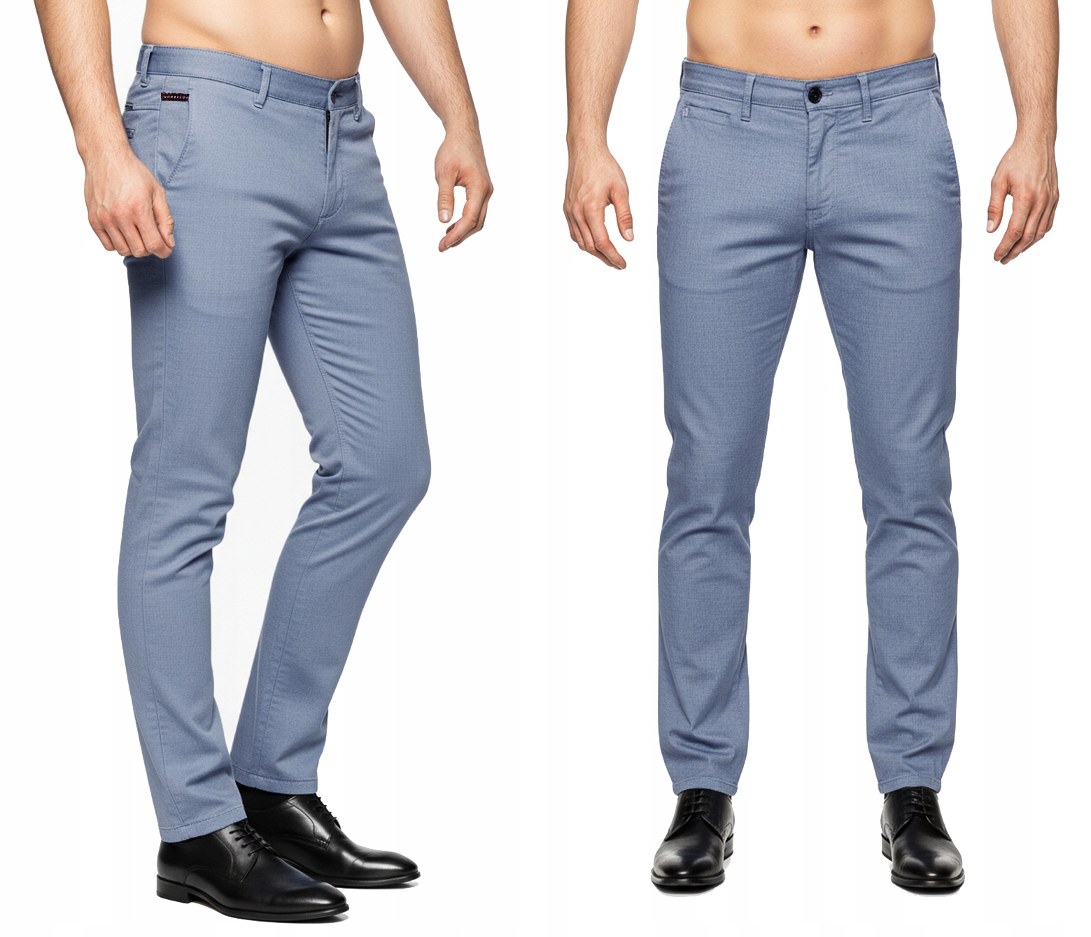 Spodnie Męskie Chinosy Vankel Jeans Bawełna Niebieska 092 88cm/L34