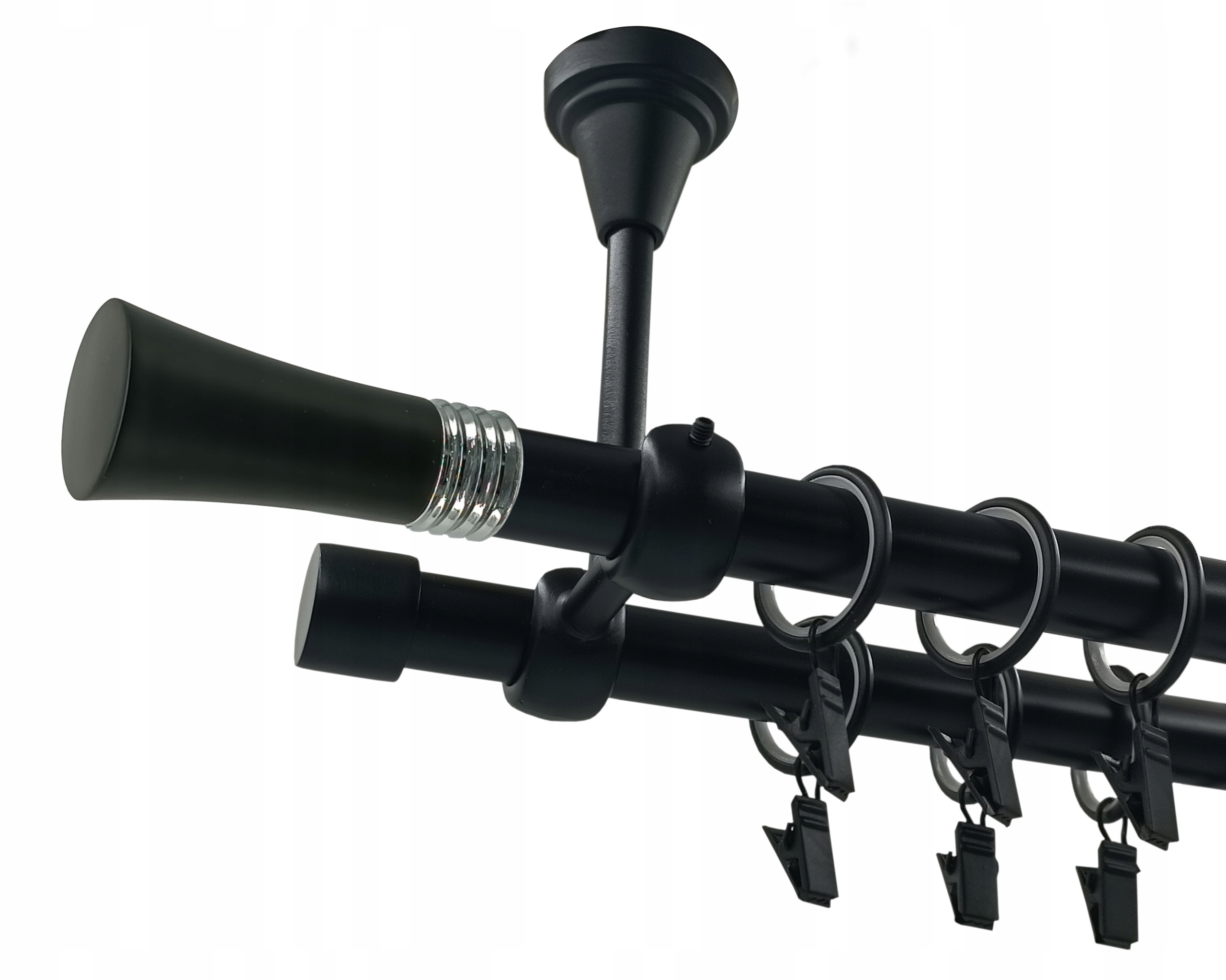 Garnýž Černý Mat 19+19 mm Riva 120 cm