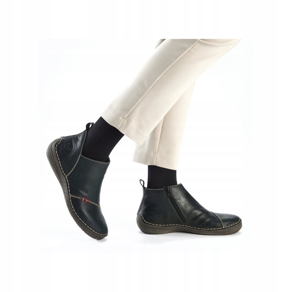 RIEKER buty, botki damskie zielone 52574 Rozmiar 39
