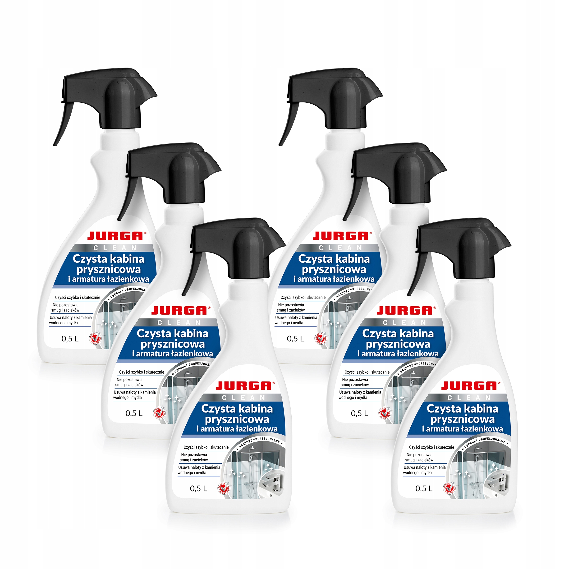 Levně Čisticí prostředek na mytí sprchových koutů Armatury odstraňuje vodní kámen 6 Ks