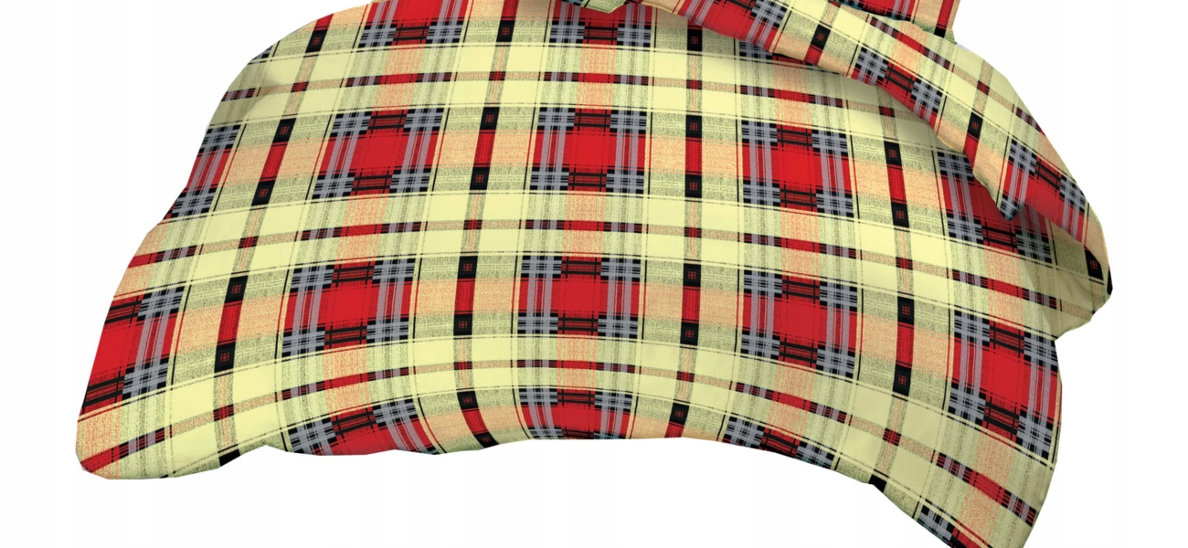 Tkanina flanelowa w kratę Materiał flanela bawełna krata 252red