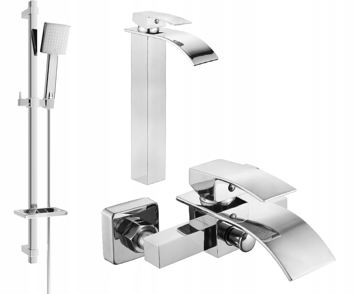 Mexen Aries DQ45 vanová souprava s chromovým povrchem a příslušenstvím
