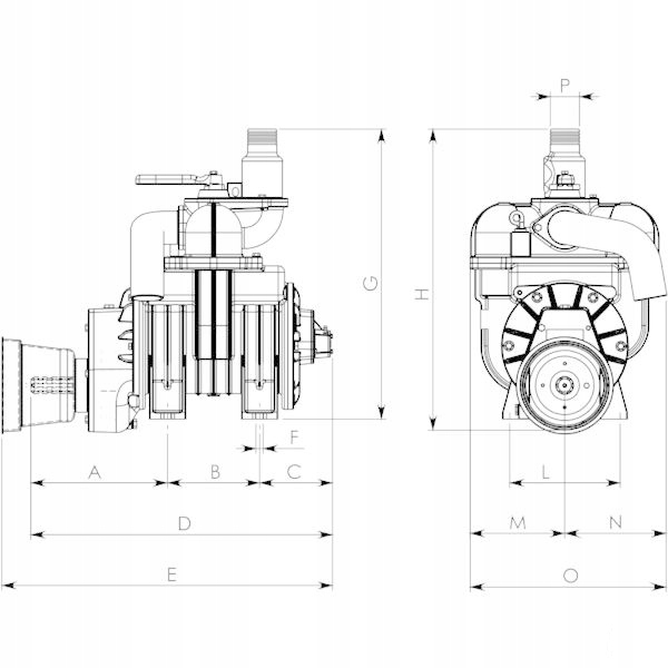 Pompa kompresor beczkowozu MEC 4000M Part number KMEC4000M1