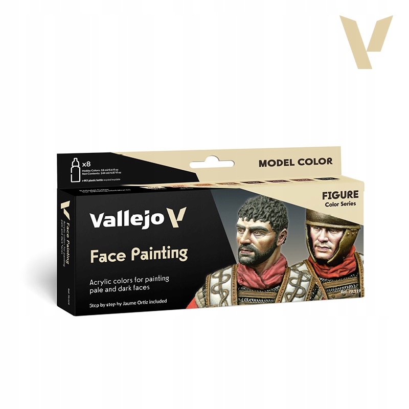 Vallejo 70119 Sada 8 barev Face Painting Barvy Model Color Set