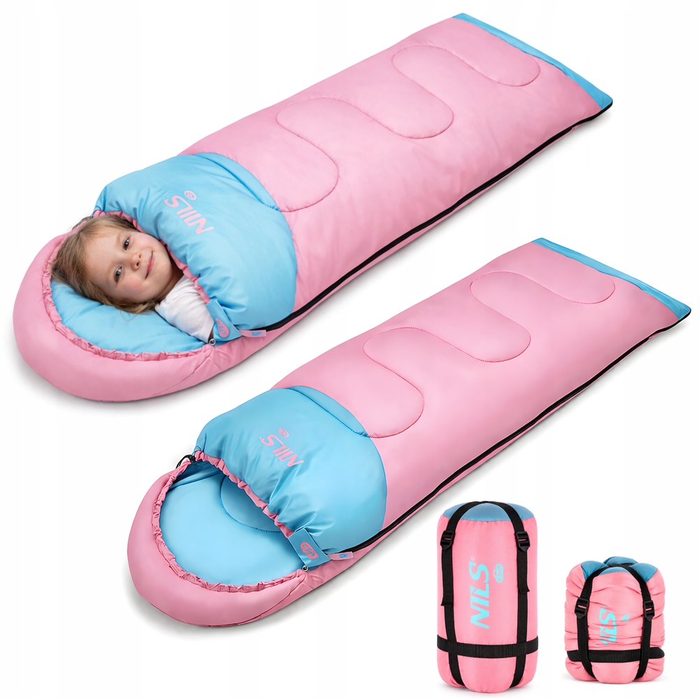 Śpiwór Turystyczny Ciepły Mumia Z Kapturem 180x60 cm Dla Dziecka Do Spania