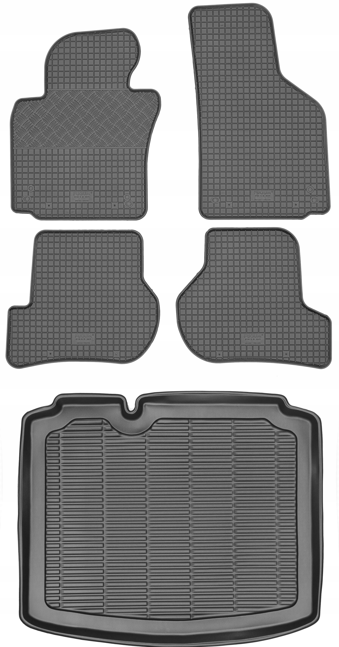 Seat Leon II Hatchback 2006-2012 Sada Gumové rohože rohož