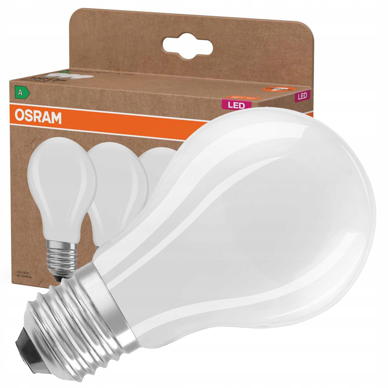 3x Led žárovka A60 E27 7.2W 1521lm 2700K Classic Energy Efficiency Osram