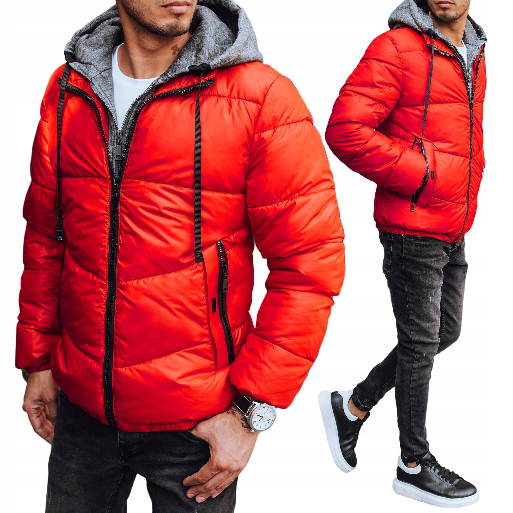 

Kurtka Męska Zimowa Z Kapturem roz. XXL