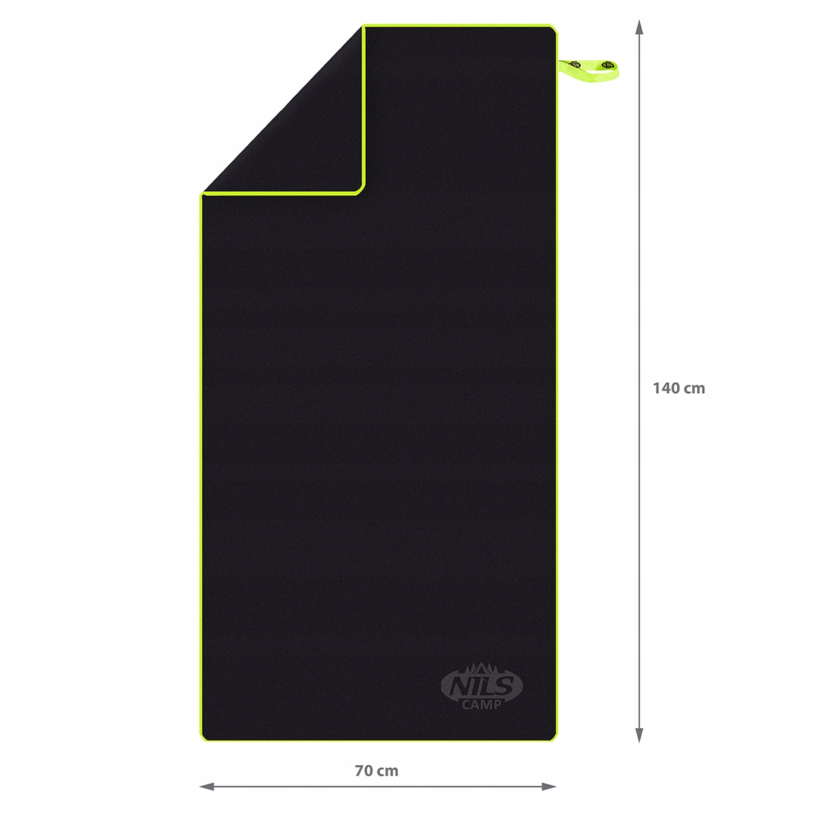 NILS NCR11 RĘCZNIK Z MIKROFIBRY CZARNY 140x70 cm SZYBKOSCHNĄCY BASEN PLAŻE Materiał dominujący mikrofibra