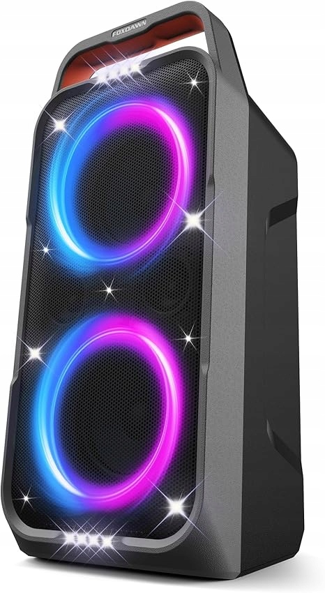 Přenosný Bluetooth Led reproduktor hluboký Bass černý bezdrátový 240 W