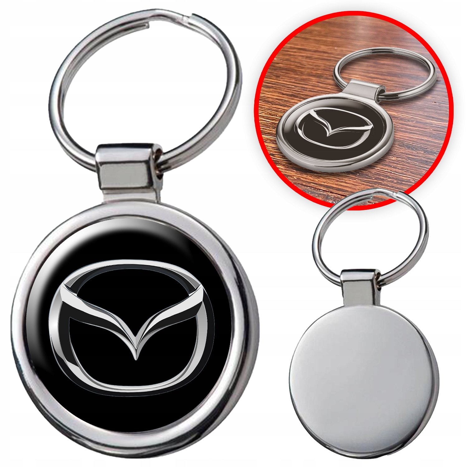 3D Brelok Breloczek Zawieszka do Kluczy z Logiem Samochodu Mazda