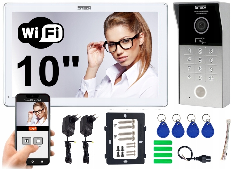 Wideodomofon 5TECH WIFI 10" Kod + pastylki