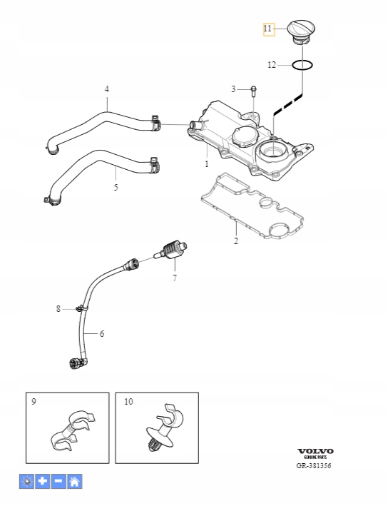 Крышка заливной горловины Volvo OE 31359145