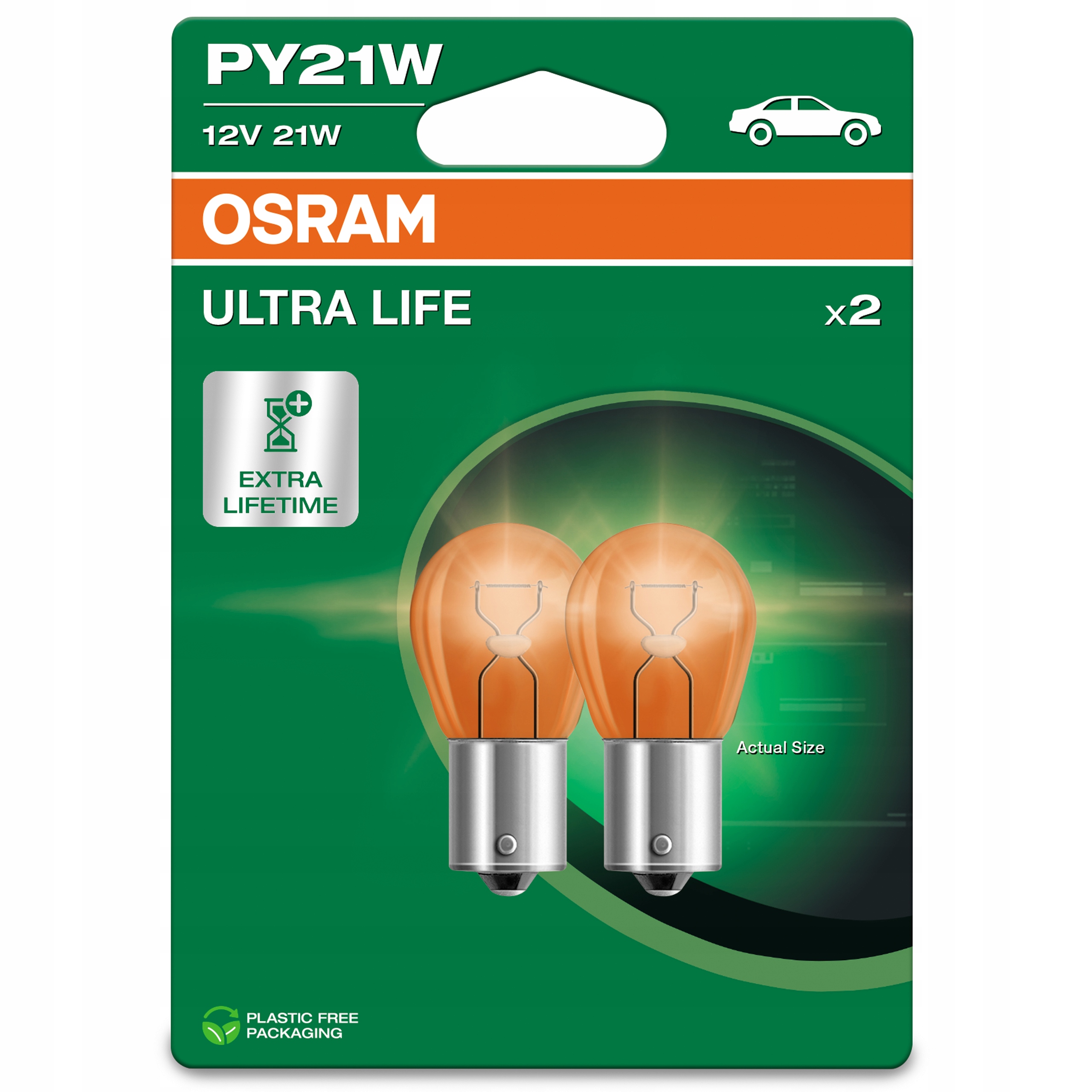 Osram Żarówki Samochodowe Ultra Life PY21W Epack Z wydłużoną Żywotnością