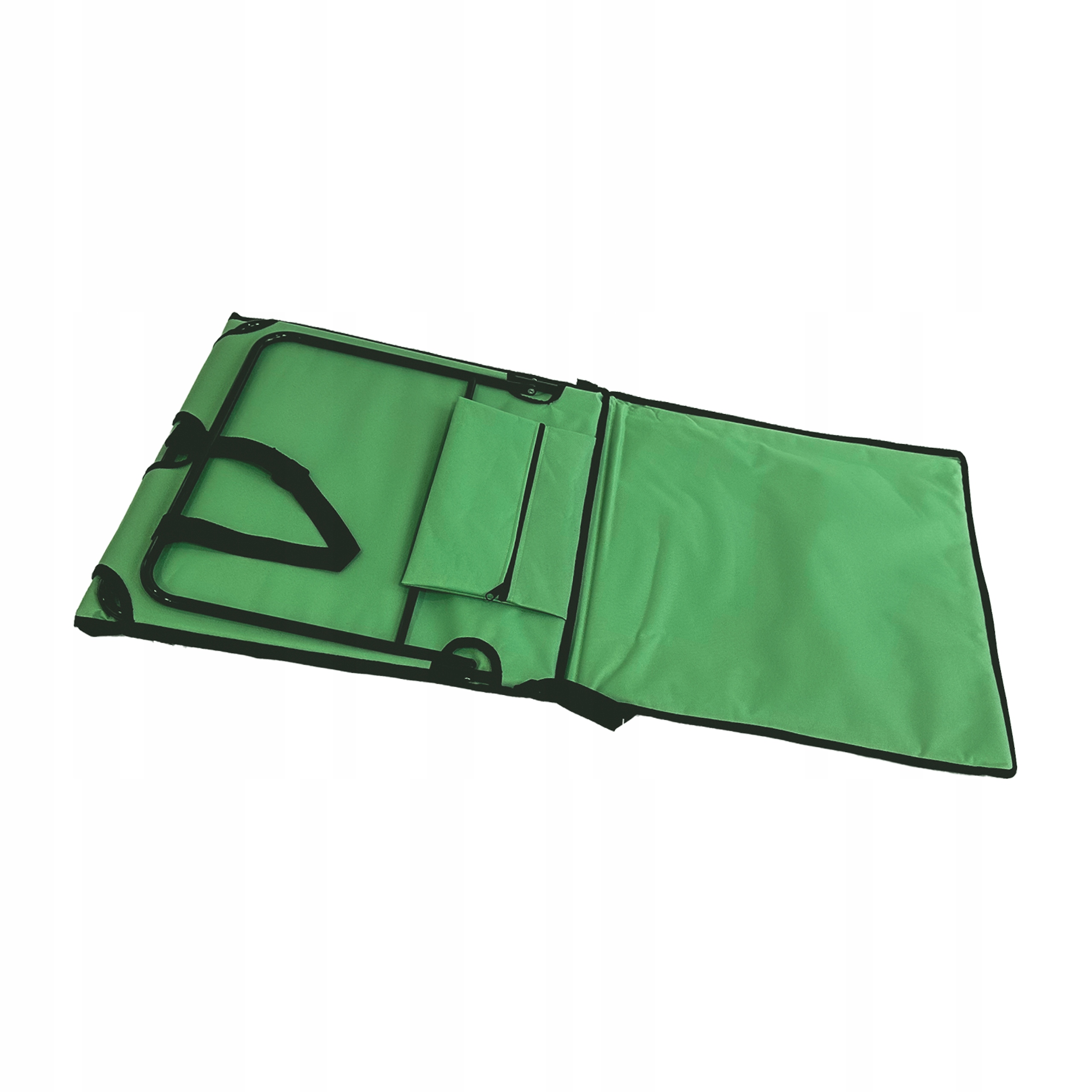 MATA PLAŻOWA SKŁADANA Z OPARCIEM KIESZENIĄ LEŻAK PLAŻOWY MP101 ZIELONA Model MP101