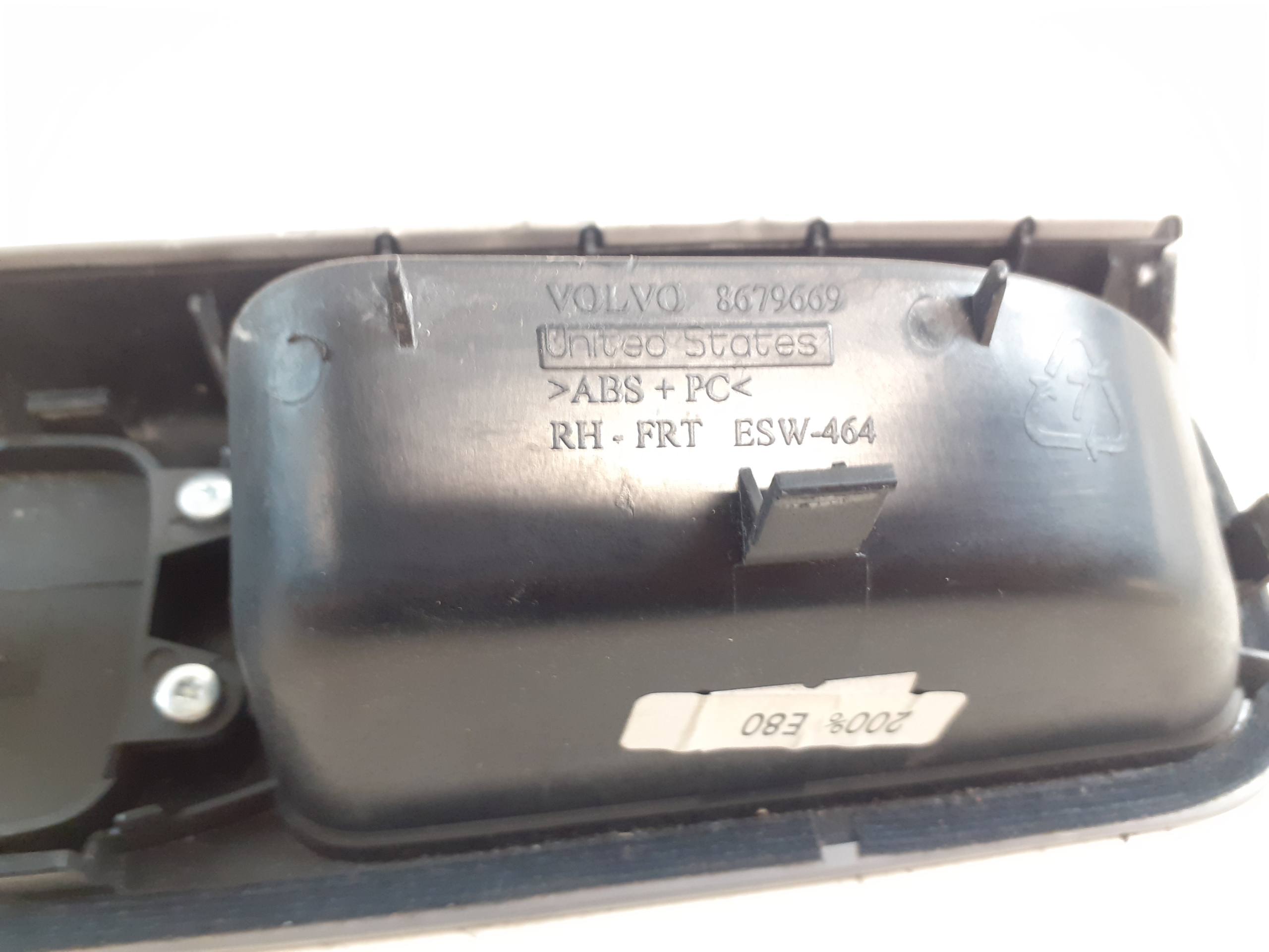 control panel window right front Volvo S40 II