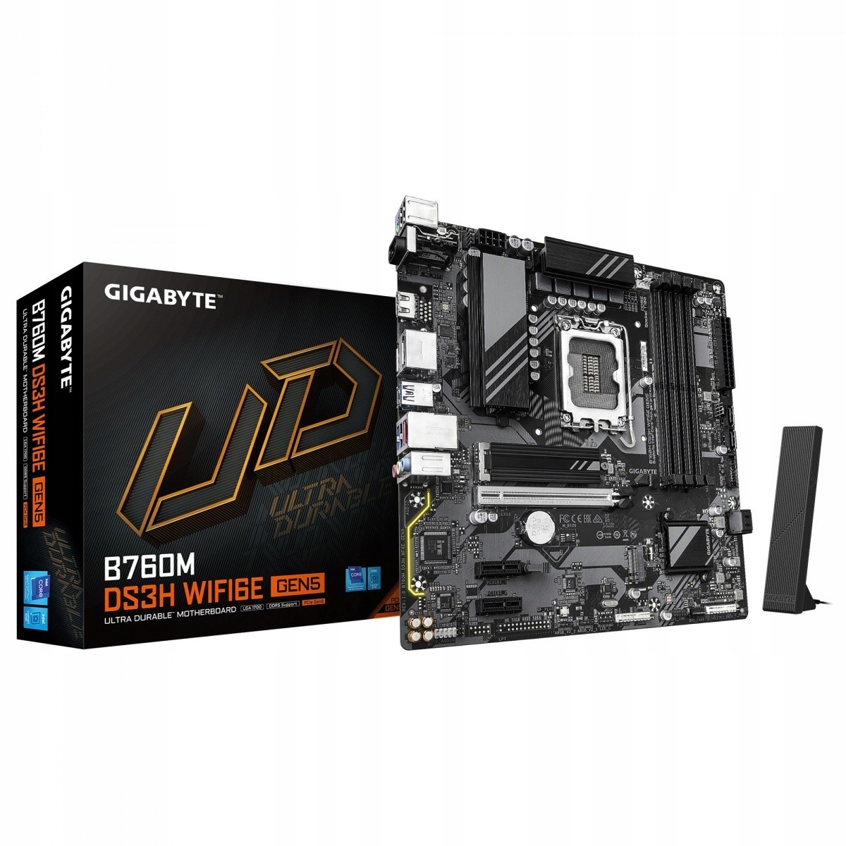 Gigabyte Základní deska B760M DS3H WF6E GEN5 s1 700 4DDR5 Hdmi/dp mATX