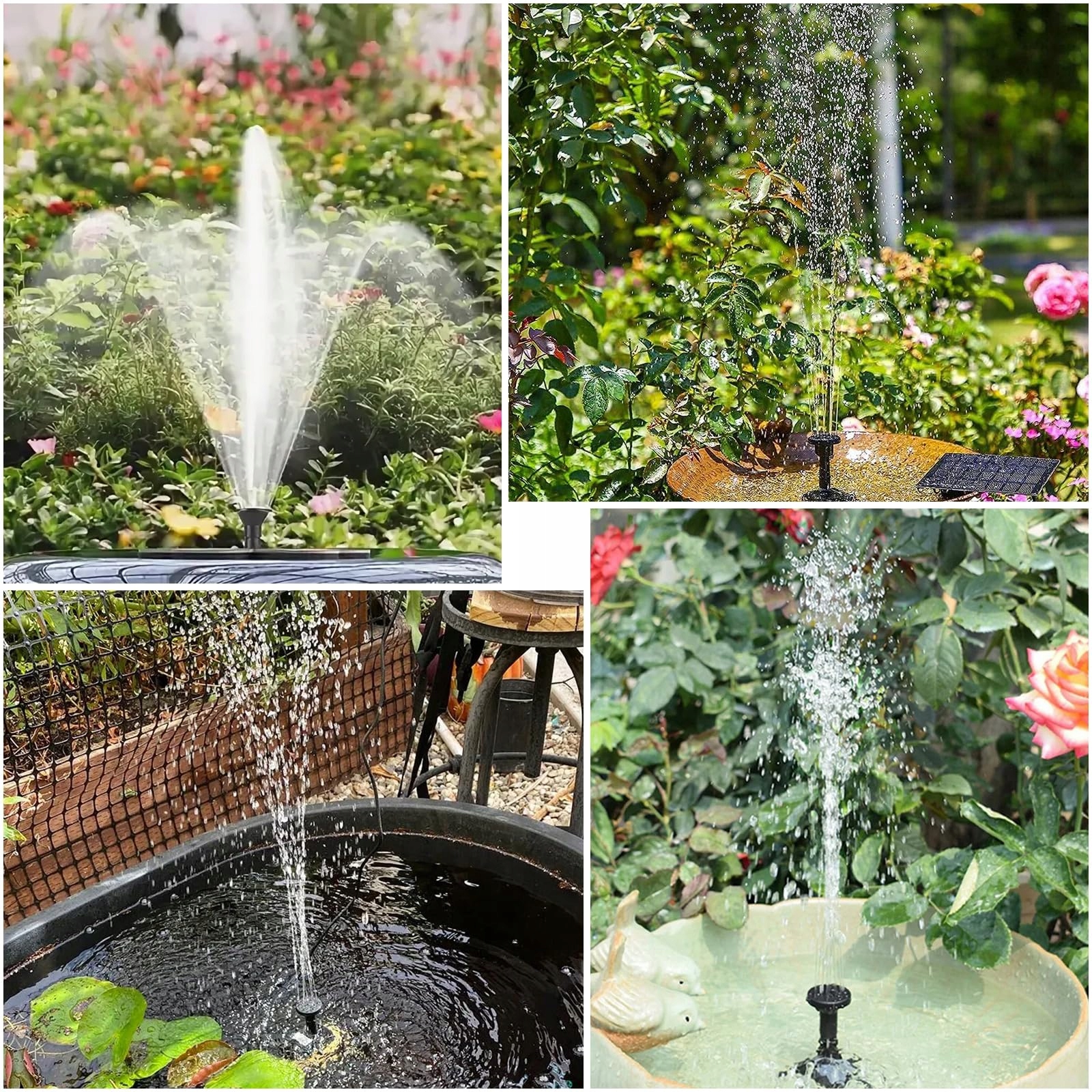 SPRIFITYY Pompa Solarna Do Fontanny 1.5W Zestaw Do Oczka Wodnego Ogród — miniatura 7