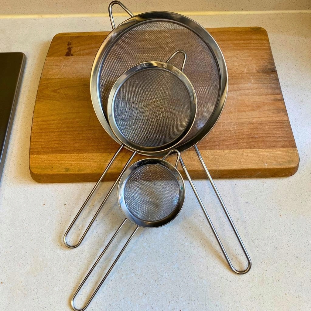 Zestaw stalowych sitek durszlak maly cedzak Sitko o drobnych oczkach Kod producenta B2353