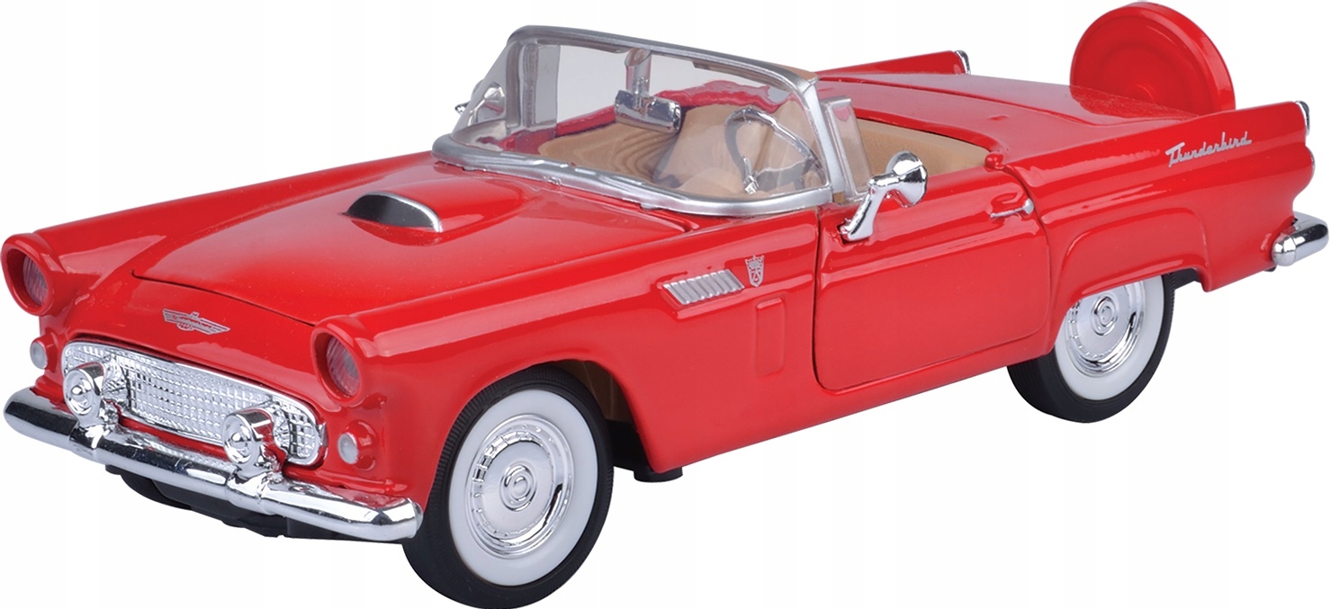 Ford Thunderbird 1956 červený 1:24 Motormax 73215