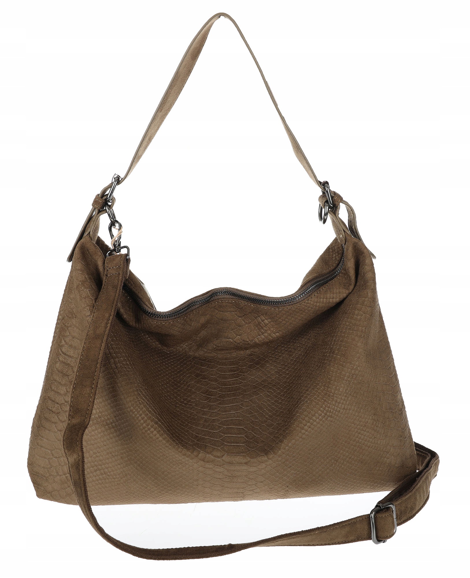 Dámská kabelka shopper kabelka přes rameno semišová přes rameno PB4740 Zelená