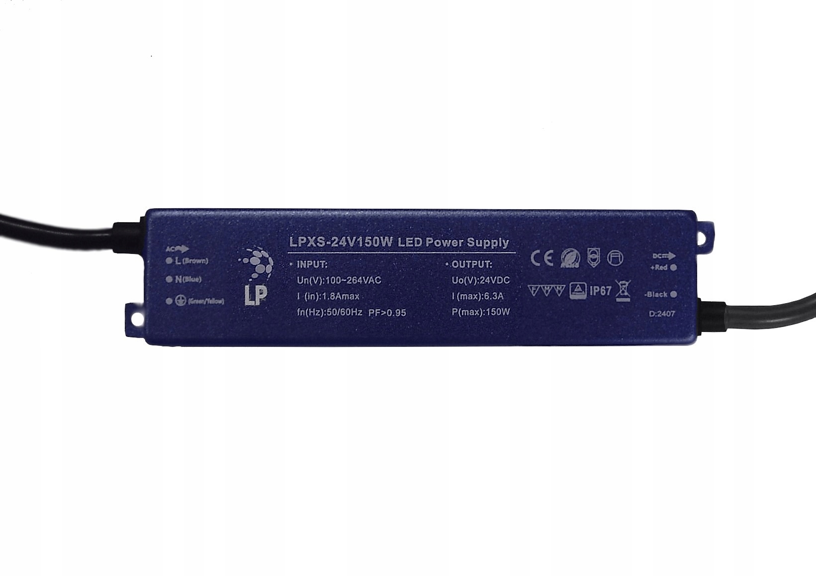 Hermetický napájecí zdroj extra-slim Lpxs 24V 150W