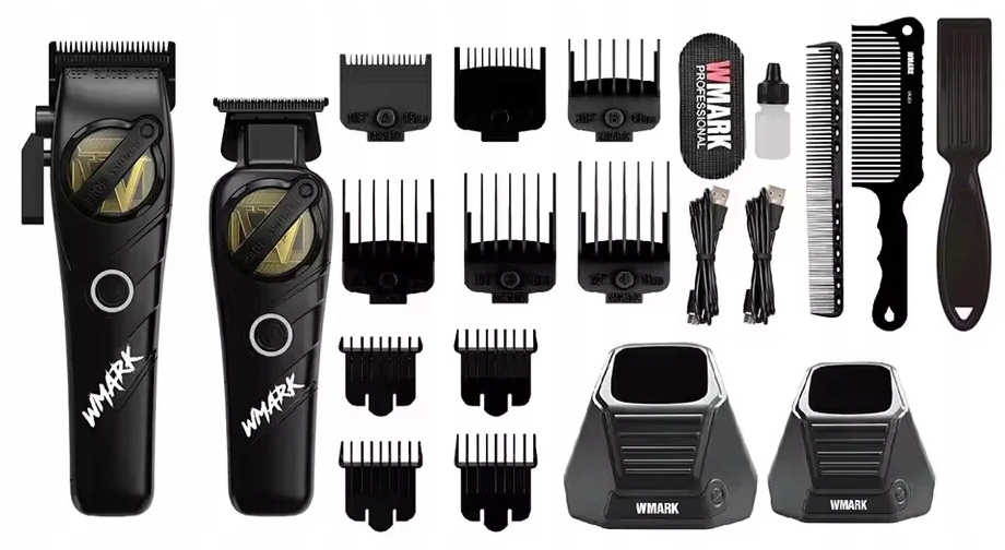 Wmark NG-8613 Black Barber Zestaw Profesjonalny maszynka +trymer +akcesoria
