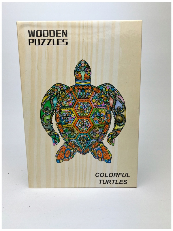 

Puzzle drewniane A4 Kolorowy Żółw