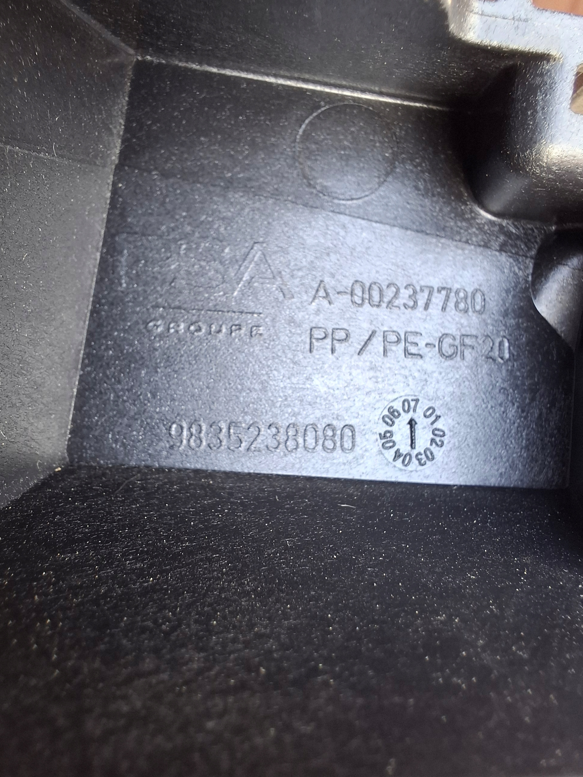 bumper bracket Opel Mokka II B left right rear part 25r 9835237980