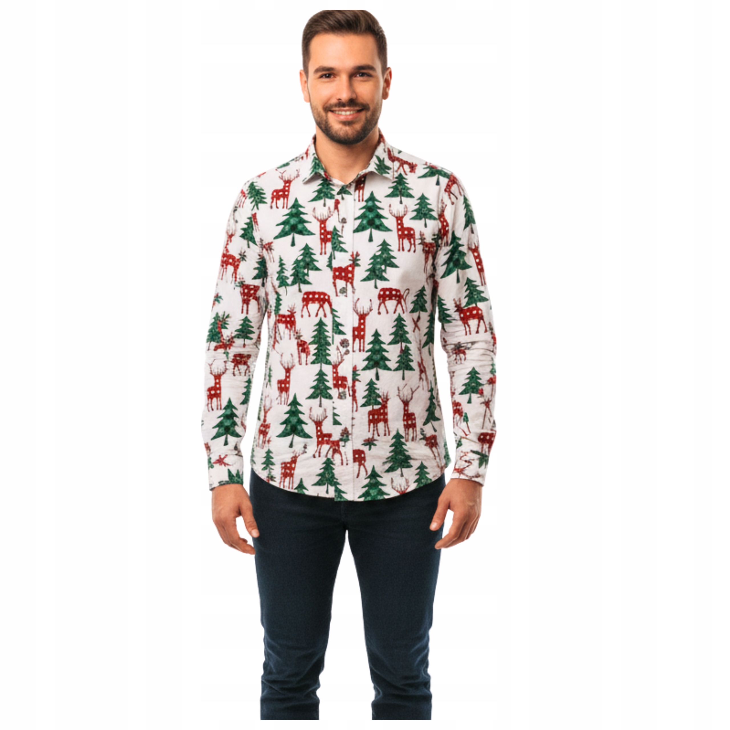 Pánská košile na Vánoce Mikuláš velikost 2XL 45/46