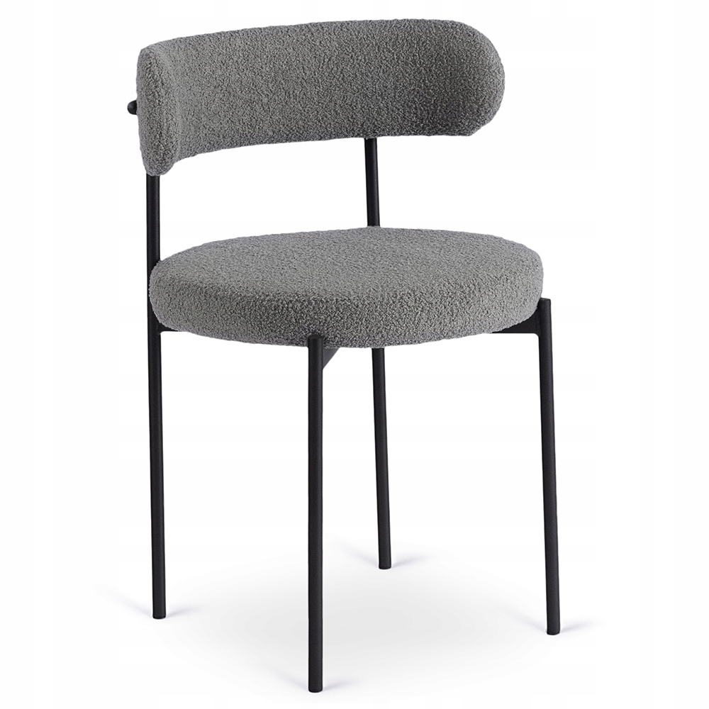 Čalouněná židle do obývacího pokoje Kuchyňská jídelna Beránek Teddy Šedá Tulsa