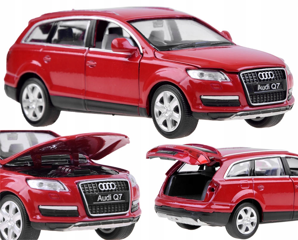AUTKO SPORTOWE SUV SAMOCHÓD AUTO AUDI Q7 ŚWIATŁO DŹWIĘK METALOWE MODEL 1:32