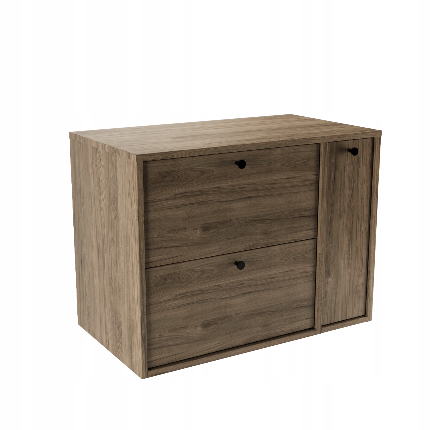 Skříňka pod umyvadlo s regálem 80 cm Ořech Tmavý Belino