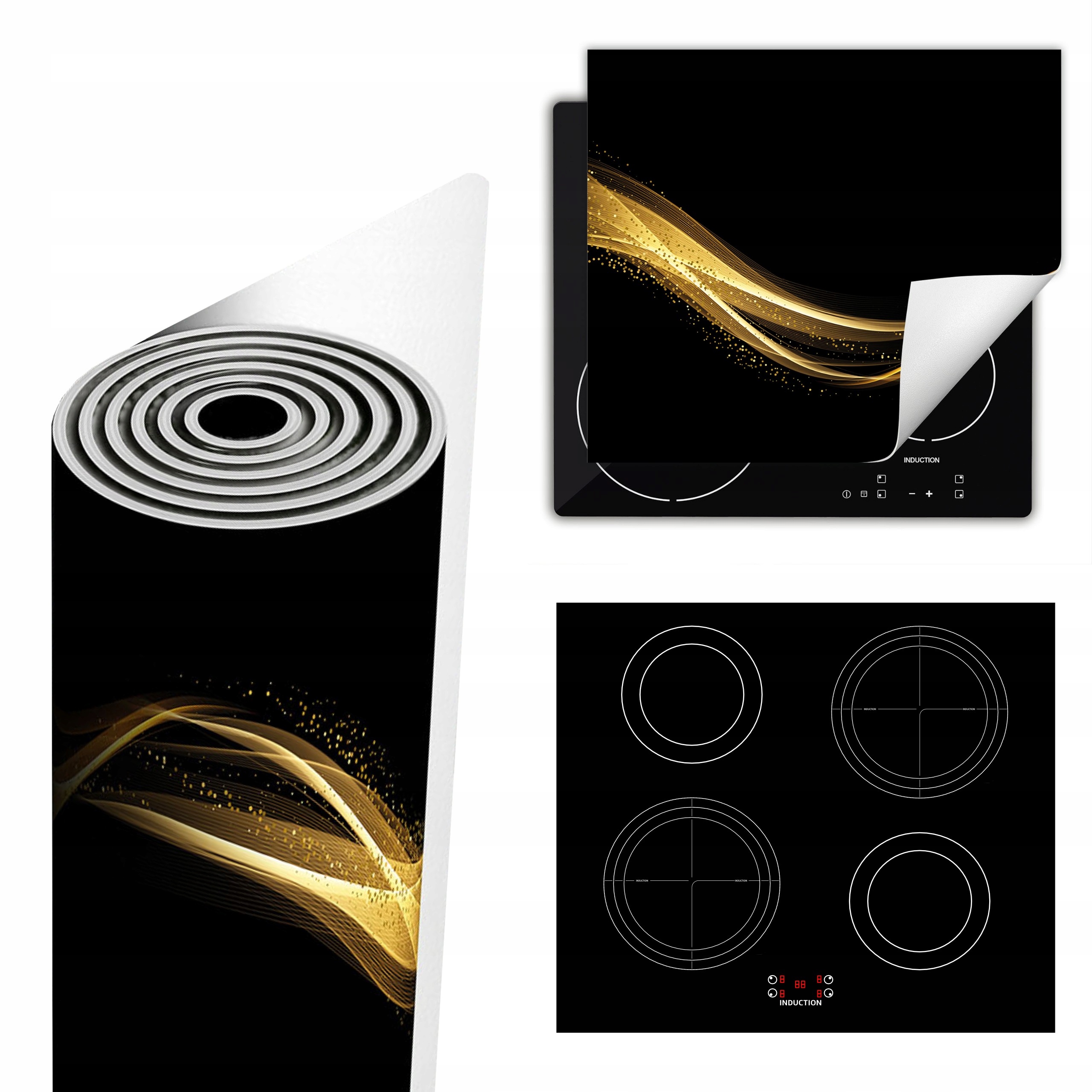 Ochranná Podložka Na Sporák Má Více Místa 60x52 černé zlato