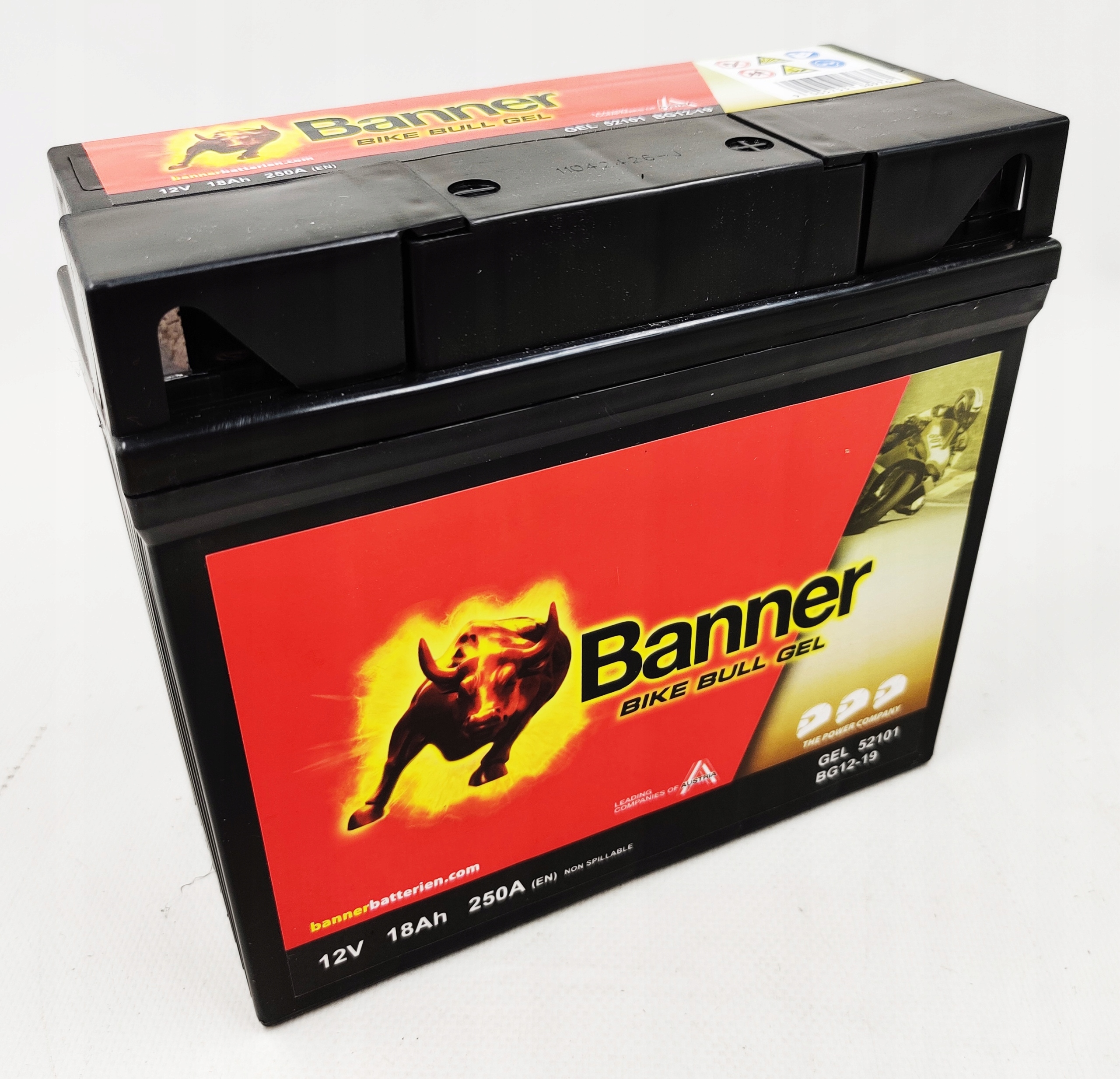 Batéria Banner Bike Bull Agm Plus 52101 12V 18Ah 250A Bmw Gel YT19BL
