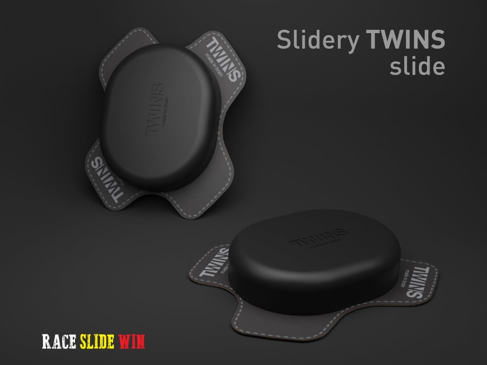 Polymerové slidery na kolena Twins Race Černé