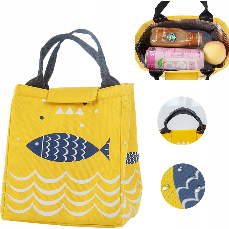 TORBA LUNCH BOX TERMICZNA ŚNIADANIOWA TORBA TERMICZNA PIKNIK PLAŻĘ