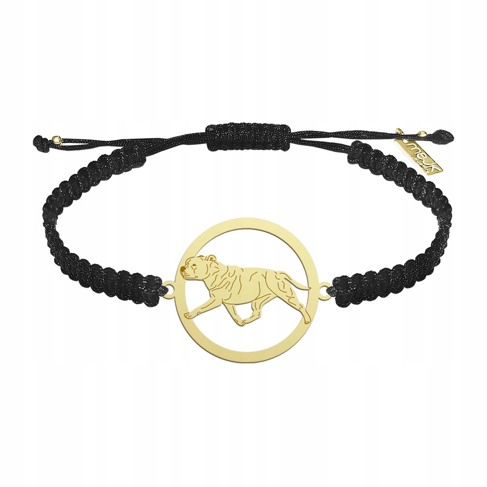 Zlatý náramek ze stafordšírského bulteriéra 925, šperky Makramé Gravírování