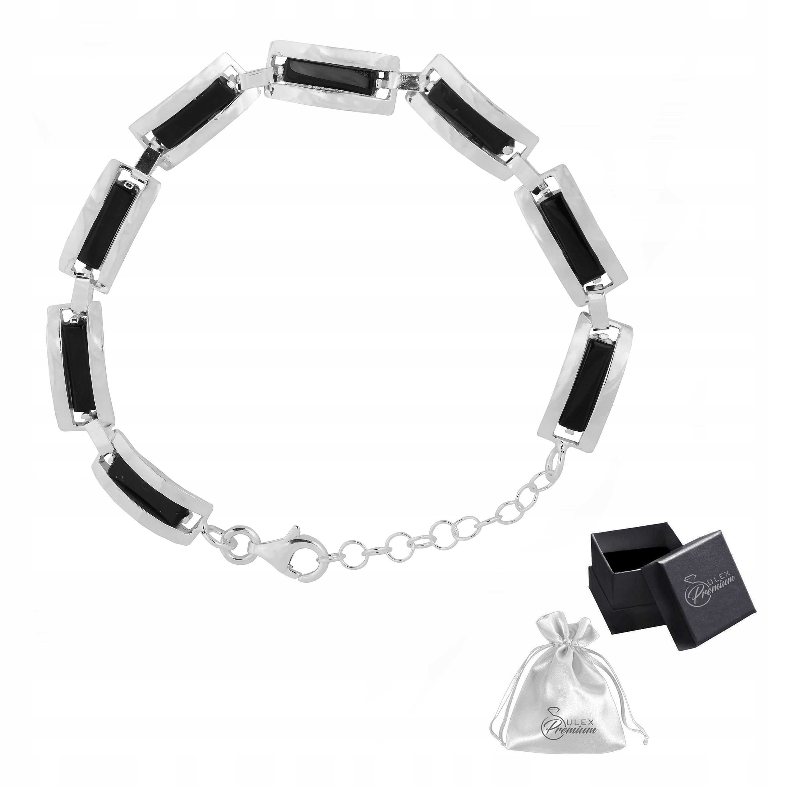 Klasický náramek stříbro 925 Elegantní s Onyxem jako Dárek